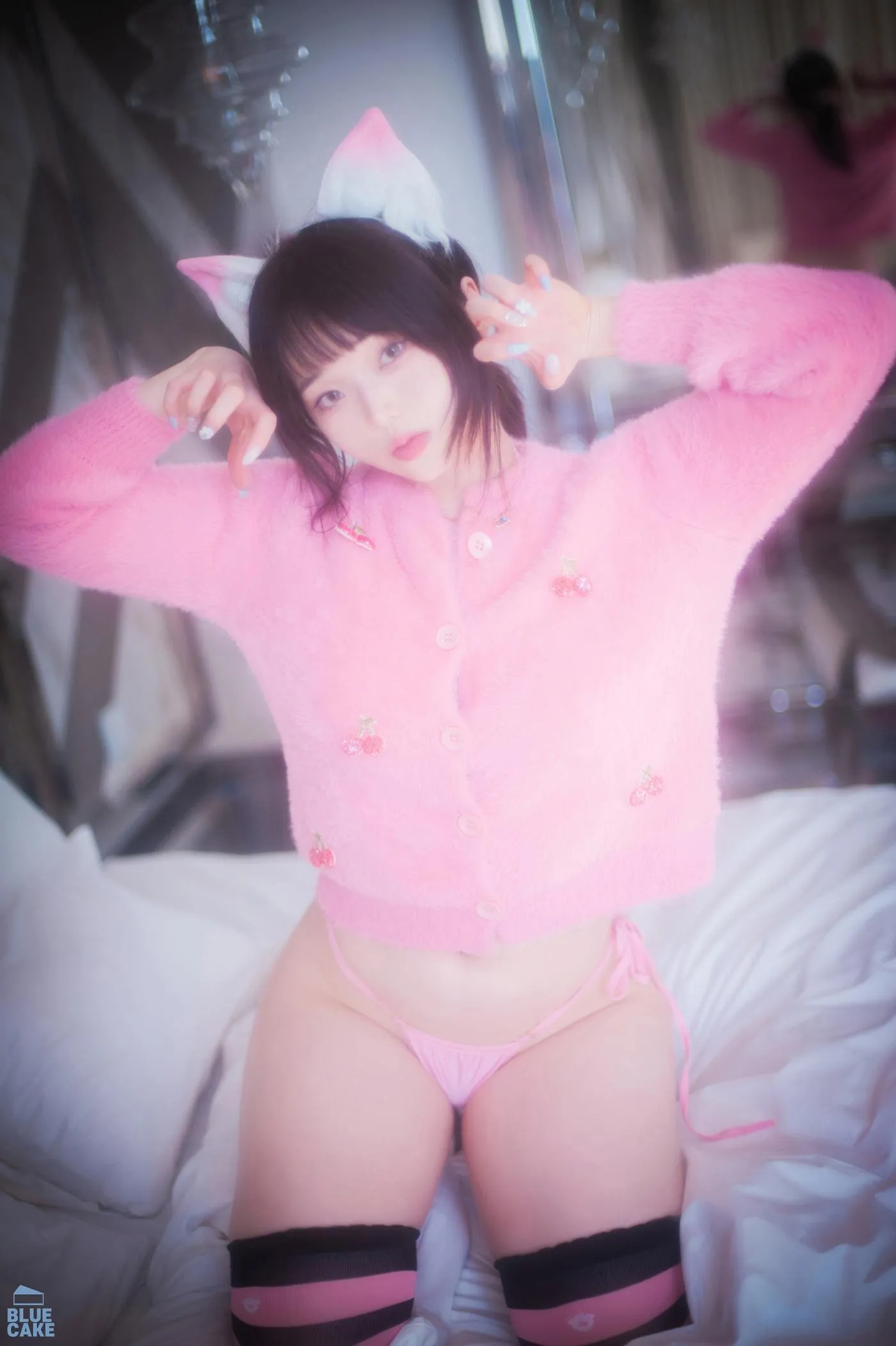 Bambi밤비 – NO.91 [BLUECAKE] Naughty Cats Pink  Mint RED [90P]插图8